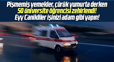 Samsun'da 50 üniversite öğrencisi yemekten zehirlendi!