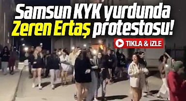 Samsun'da Karadeniz Kız Yurdunda Zeren Ertaş protestosu