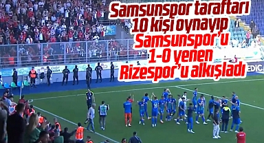 Samsunspor 10 kişi kalan Rizespor'a 1-0 mağlup oldu