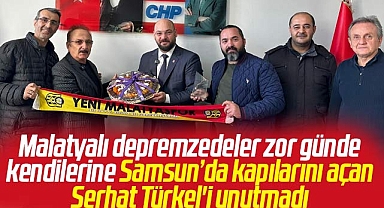 Samsun'a gelen Malatyalı depremzedelerden Serhat Türkel'e vefa ziyareti