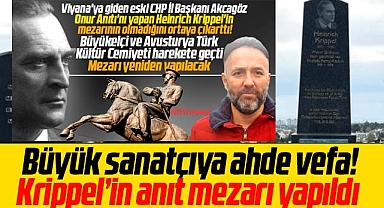 Samsun Atatürk Anıtını yapan Krippel'in Viyana'da anıt mezarı yaptırıldı