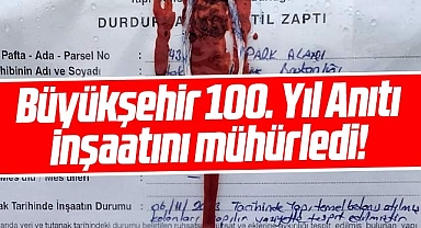 Samsun Büyükşehir Atakum Kent Meydanındaki 100. Yıl Anıtı inşaatını mühürledi
