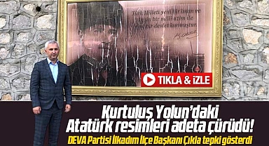 Samsun'da Kurtuluş Yolun'daki Atatürk resimleri çürümeye yüz tuttu