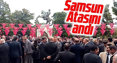 Samsun Onur Anıtı'nda 10 Kasım töreni! 9'u 5 geçe Samsun'da hayat durdu