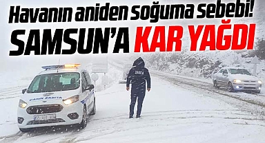 Samsun'da bazı ilçelere kar yağdı! Yollar beyaza büründü