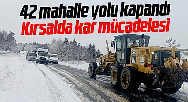 Samsun'da kar yağdı! 42 mahalle yolu kapandı