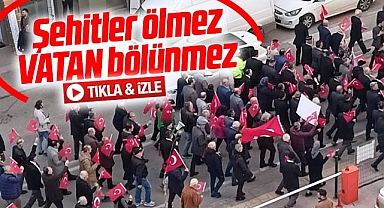 Samsun'da şehitler için yürüyüş yapıldı! Şehitler ölmez Vatan bölünmez