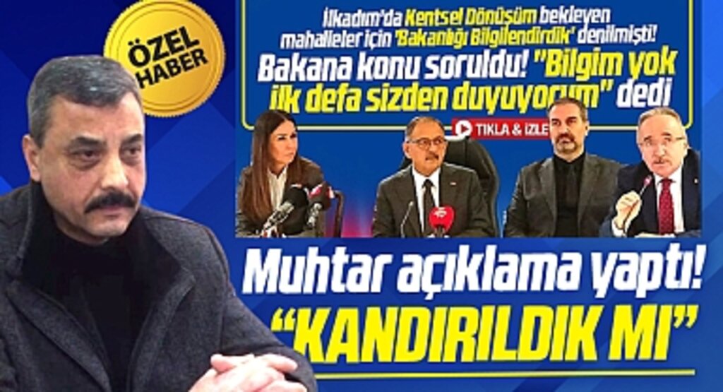 Samsun'da Zeytinlik mahallesi muhtarı Kaya'dan Özhaseki'ye Kentsel Dönüşüm yanıtı