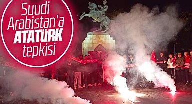 Samsun Onur Anıtı'nda Suudi Arabistan'a Atatürk protestosu