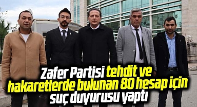 Zafer Partisi Samsun İl Başkanı Şen, 80 hesap için suç duyurusunda bulundu