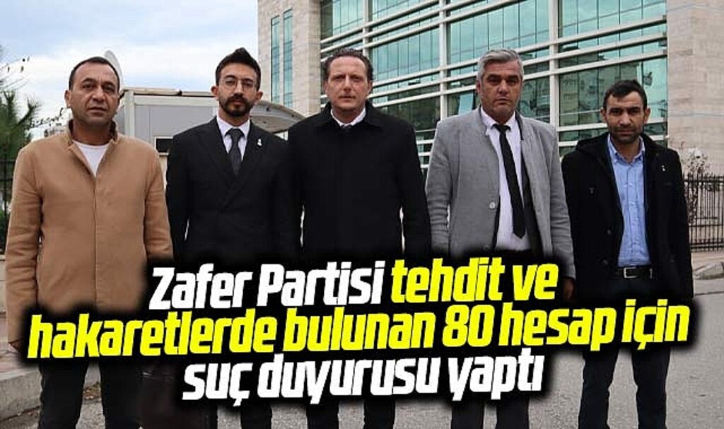 Zafer Partisi Samsun İl Başkanı Şen, 80 hesap için suç duyurusunda bulundu