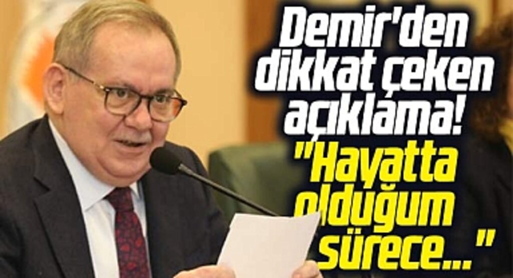 Samsun Büyükşehir Başkanı Demir'den dikkat çeken açıklama! Hayatta olduğum sürece