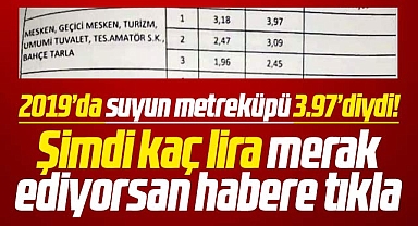 Samsun'da 2019 yılında suyun metreküpü kaç liraydı, şimdi kaç lira oldu?