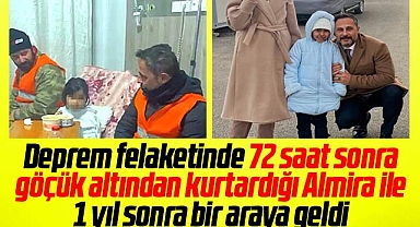Samsunlu işadamı Fatih Pişkin depremde kurtardığı Zeynep Almira'yı ziyaret etti