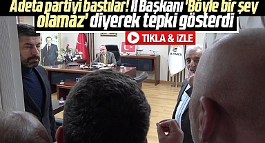 Samsun AK Parti İl Başkanlığında gergin anlar! İl Başkanın odasına girmeye çalıştılar