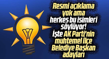 Samsun'da AK Parti İlçe Belediye Başkan adaylarının isimleri belli oldu iddiası