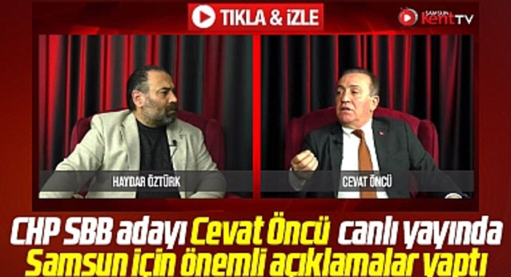 Samsun Büyükşehir adayı Cevat Öncü Samsun Kent TV canlı yayınında projelerini anlattı