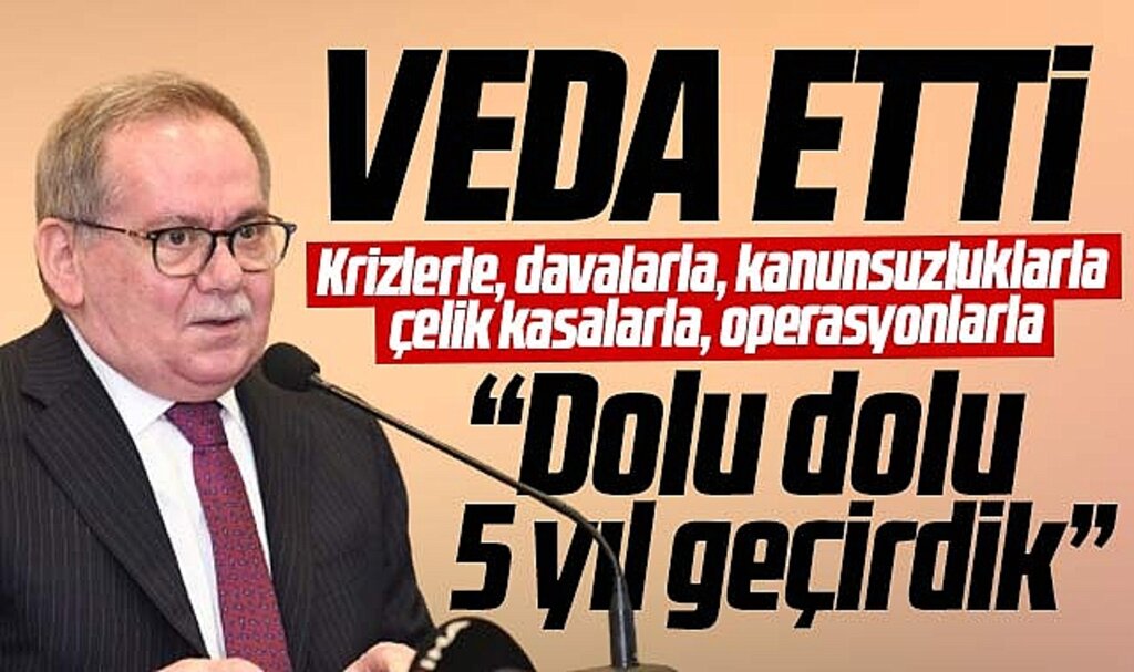 Samsun Büyükşehir Başkanı Demir dolu dolu 5 yıl geçirdik diyerek veda etti