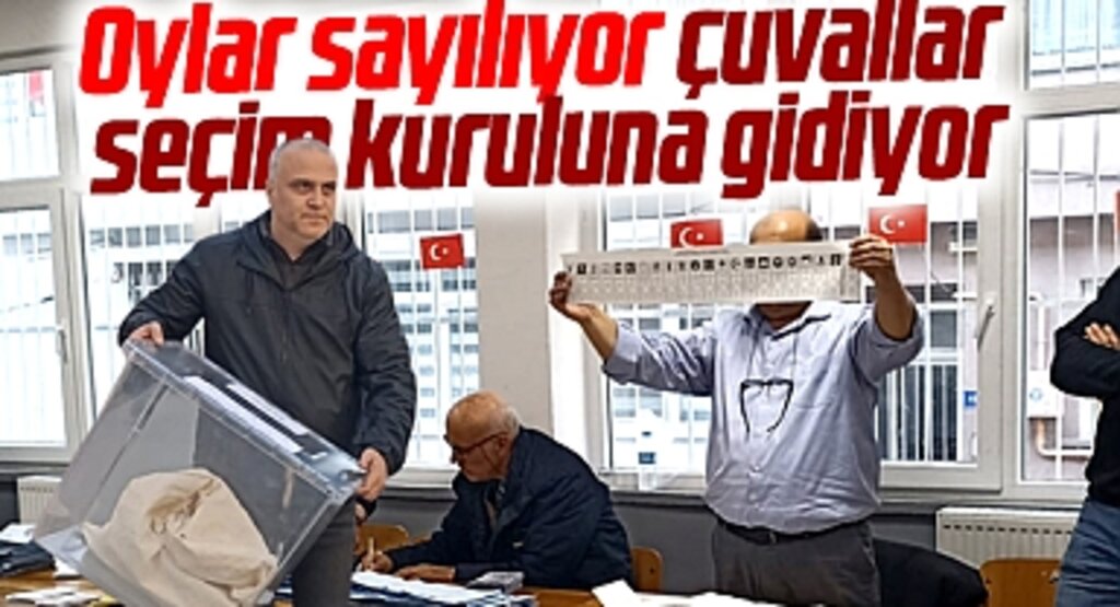 Samsun'da 31 Mart yerel seçimleri: Oylar sayılıyor, oy çuvalları seçim kurulan gidiyor