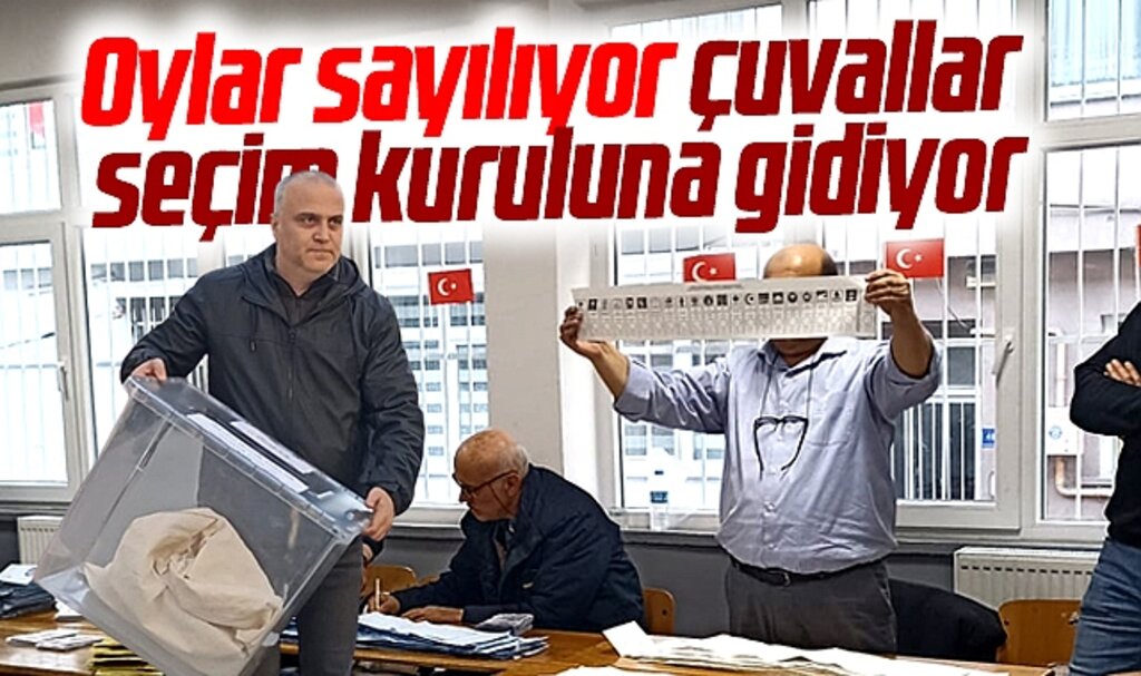 Samsun'da 31 Mart yerel seçimleri: Oylar sayılıyor, oy çuvalları seçim kurulan gidiyor