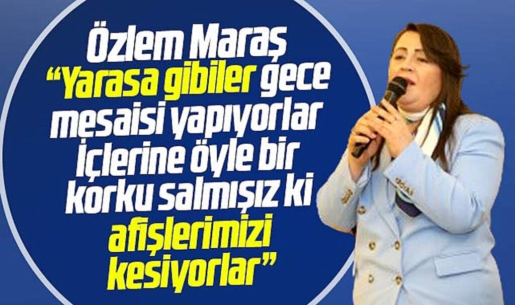 Samsun'da AK Parti Atakum adayı Özlem Maraş afişlerini kesenlere sert tepki gösterdi