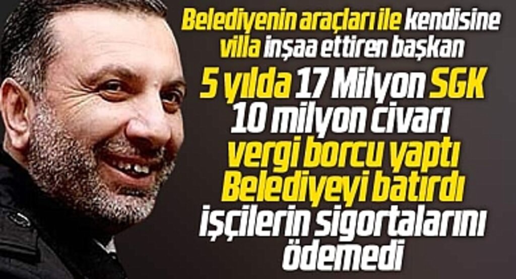 Samsun'da İbrahim Sarıcaoğlu Kavak Belediyesini batırdı! Vergi ve SGK'ya milyonluk borç