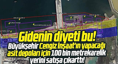 Samsun Büyükşehir asit depoları için Tekkeköy'de 100 bin metrekarelik arsayı satışa çıkarttı