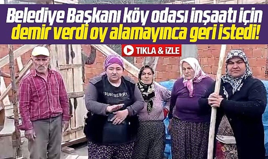 Samsun'da belediye başkanı oy alamayınca mahalleye verdiği demirleri geri almak istedi