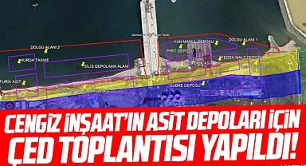Samsun'un Tekkeköy ilçesinde yapılacak asit depoları için ÇED toplantısı gerçekleştirildi