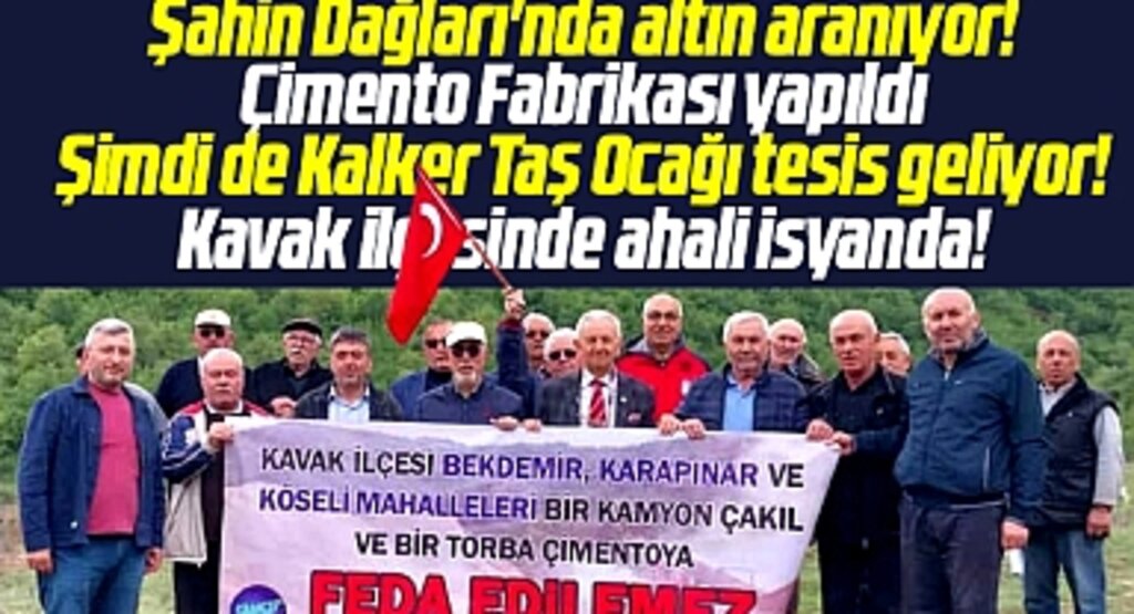 Samsun'un Kavak ilçesinde Kalker Taş Ocağı Tesisi protestosu! Mahalleliler tepki gösterdi