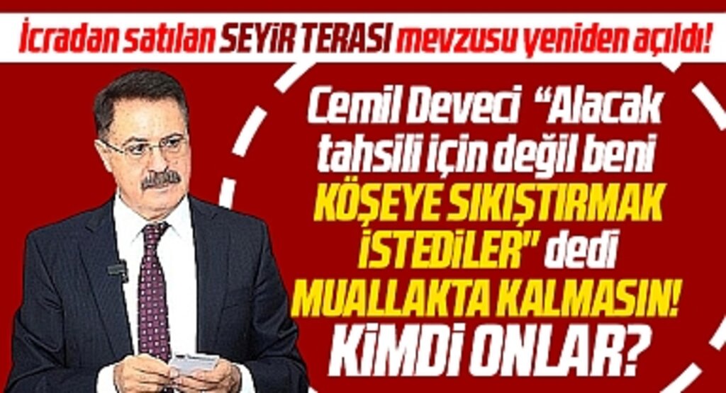 Samsun'da icradan satılan Seyir Terası için Deveci'den açıklama! Beni köşeye sıkıştırmak istediler