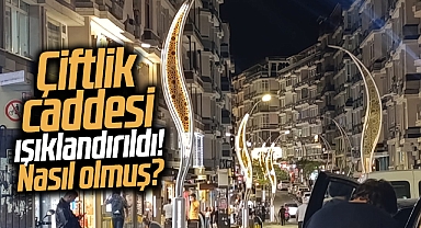 Samsun'da Çiftlik caddesi, dekoratif aydınlatmalarla süslendi