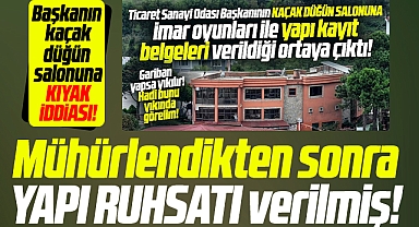 Samsun Terme'de mühürlenen düğün salonuna yapı kayıt belgesi verildi! Kıyak iddiası