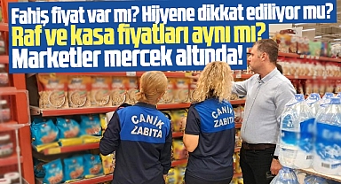 Samsun'da Canik Belediyesi zabıtaları marketlerde fahiş fiyat denetimi yaptı