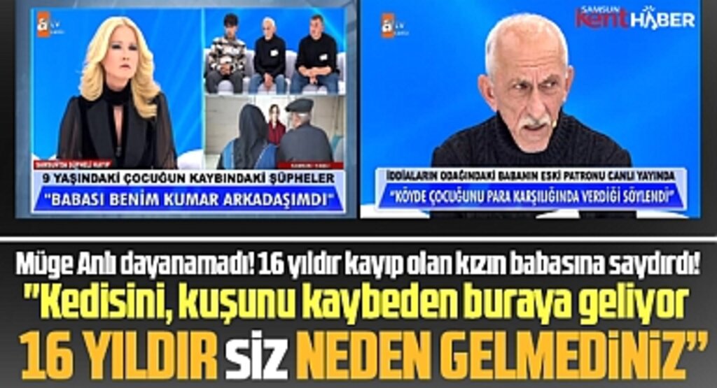 Müge Anlı'dan, kayıp Tutku Dilara Kayıkçı'nın babasına '16 yıldır neden gelmediniz' tepkisi
