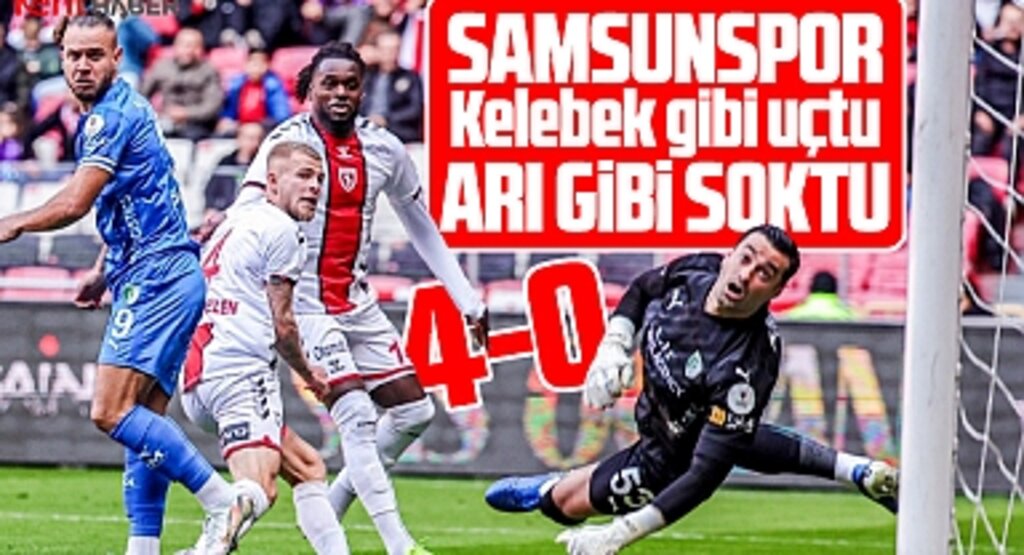 Samsunspor kelebek gibi uçtu arı gibi soktu! Bodrumspor'u 4-0 yendi