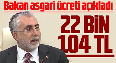 Asgari ücret 1 Ocak 2025 itibari ile 22 bin 104 lira oldu