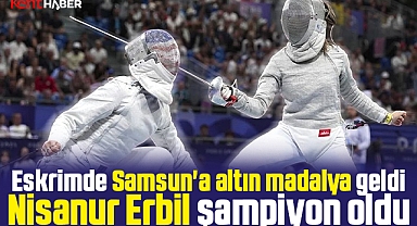 Samsun'a eskrimde altın madalya geldi! Nisanur şampiyon oldu