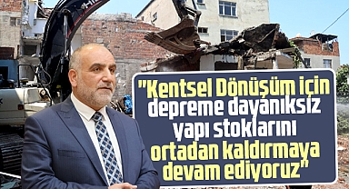 Samsun Canik'te Kentsel Dönüşüm için depreme dayanıksız yapılar yıkılıyor