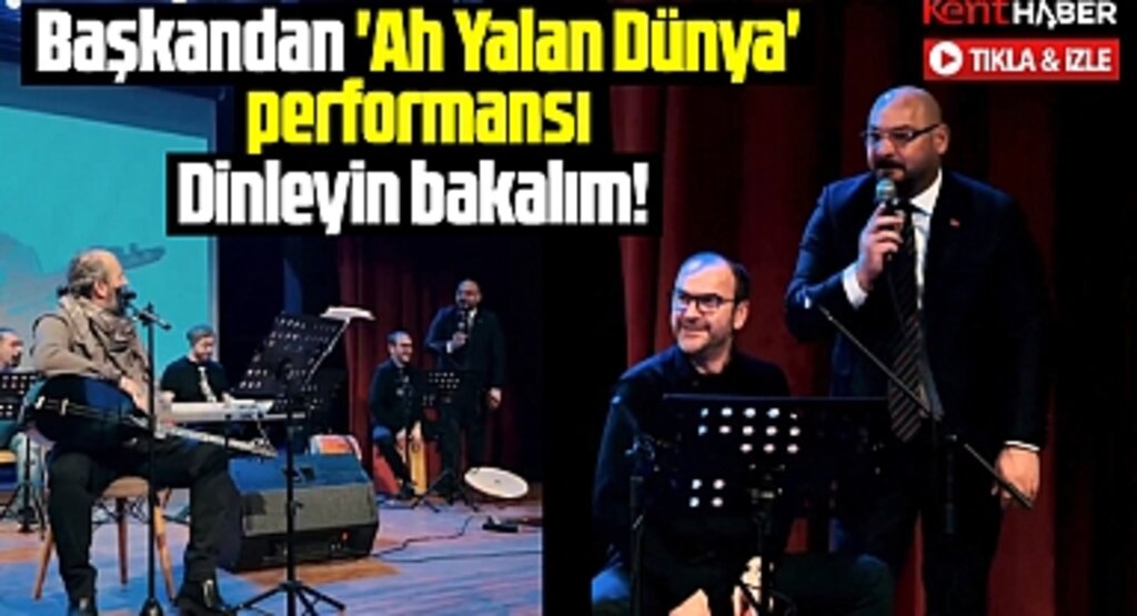 Samsun'da Atakum Belediye Başkanı Türkel'den 'Ah Yalan Dünya' performansı