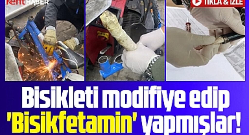 Samsun'da bisikletin gövde ve gidon kısmından 430 gram metamfetamin çıktı