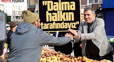 Samsun'da MHP, Modern Pazar'da esnaf ve vatandaş ile görüştü
