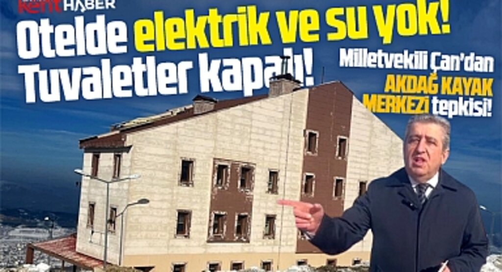 Samsun Ladik Akdağ Kayak Merkezinde otelde elektrik ve su yok, tuvaletler kapalı