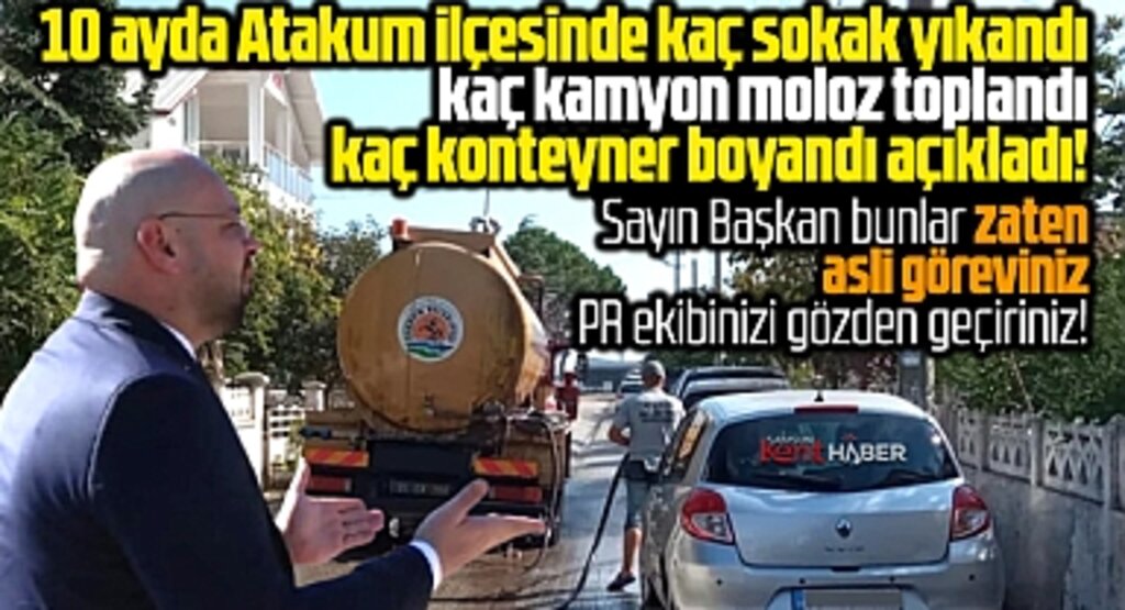 Samsun'da Atakum Belediyesi kaç konteynerin boyandığını ve yıkanan sokak sayısını açıkladı
