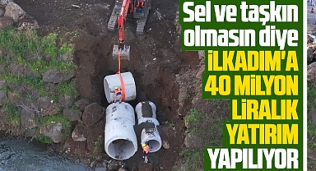 Samsun'da Şehit Mustafa Zıvalı Bulvarı'nda 40 milyon liralık yağmur suyu hattı yapılıyor