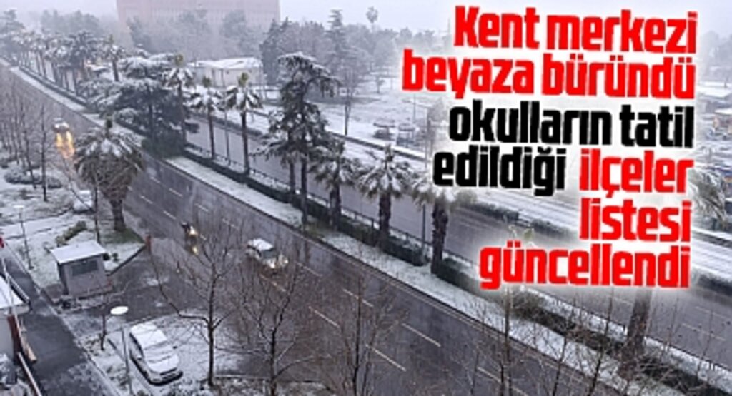 Samsun kent merkezine 20 Şubat sabahı kar yağdı! Tatil edilen ilçeler listesi güncellendi