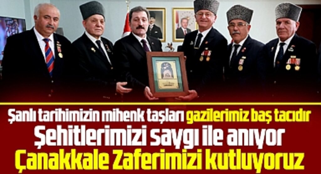 Samsun'da gaziler 18 Mart'ın 110'uncu yılı nedeniyle Vali Orhan Tavlı'yı ziyaret etti