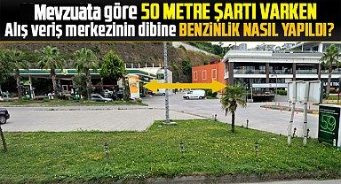 Samsun'da Lovelet Alış Veriş Merkezine 15 metre mesafede benzinlik nasıl yapıldı
