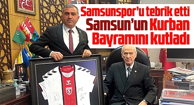 Bahçeli, Samsunspor'u tebrik etti, Samsun'un Kurban Bayramını kutladı