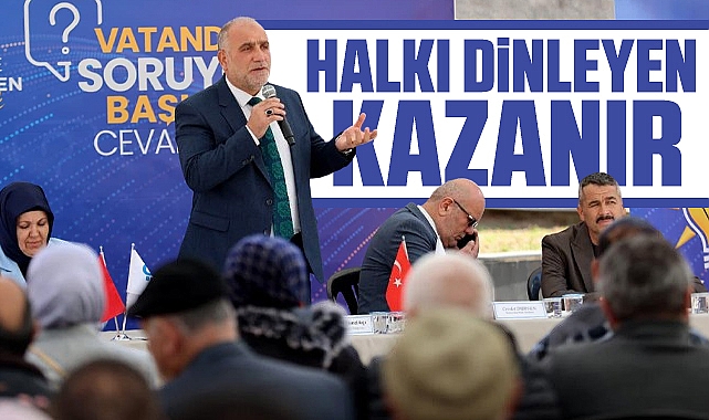 Samsun'da Canik Belediye Başkanı Sandıkçı Karşıyaka mahallesi sakinlerini dinledi